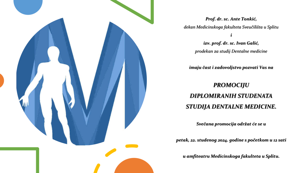 Svečana promocija diplomiranih studenata studija Dentalne medicine -> 22. 11. 2024.